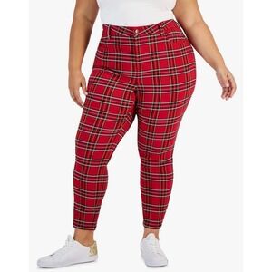 Tommy Hilfiger Tribeca Skinny Plaid Pants Size‎ 16W Stretch Premium